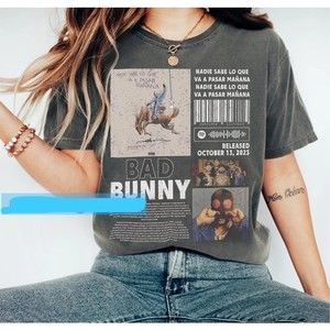Bad Bunny Vintage 90s T-shirt- Bunny  Rap Shirt - Most Wanted 2024 Tour Tshirt